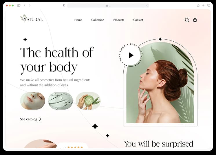 Ecommerce website mockup